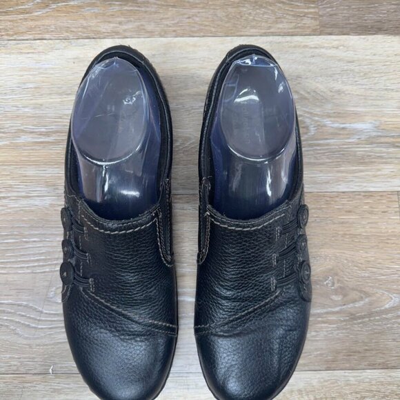 Clarks Ashland Effie Black Leather Slip On Loafer Women's Size 9.5 - Picture 3 of 8